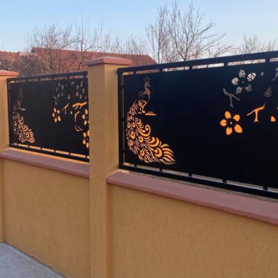 Gard din tabla debitata cu laser